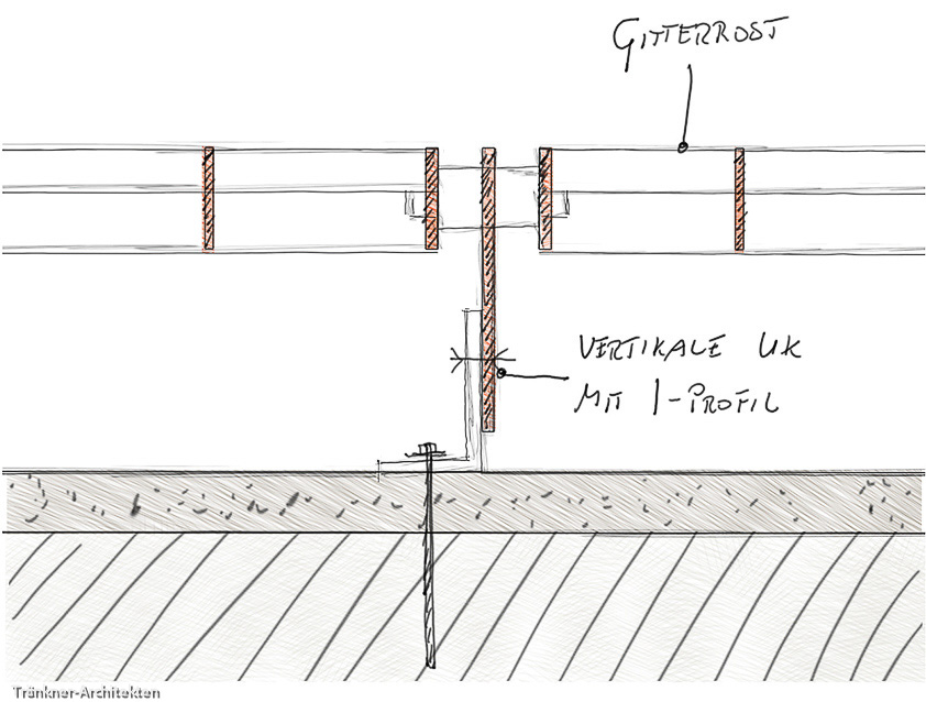 Konstruktionsdetail Fassade